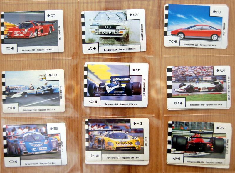 Cars vintage collection gallery Super Cars cards gum inserts